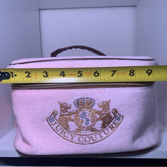 NWT Scottie Dog Juicy Couture Pink Velour Makeup Bag Cosmetic Case Travel Crown - Picture 13 of 16